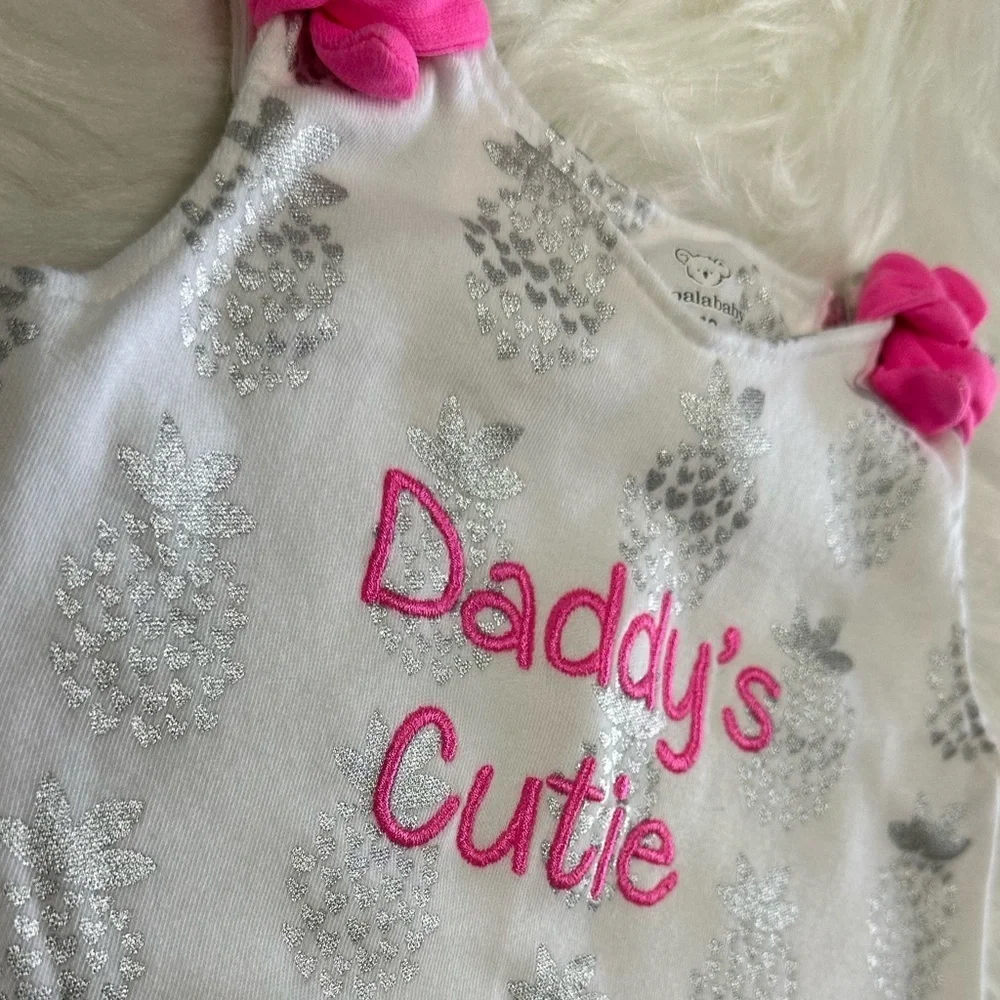 5/$30 Koala Baby Daddy’s Cutie Baby Girl Romper 9-12m​
